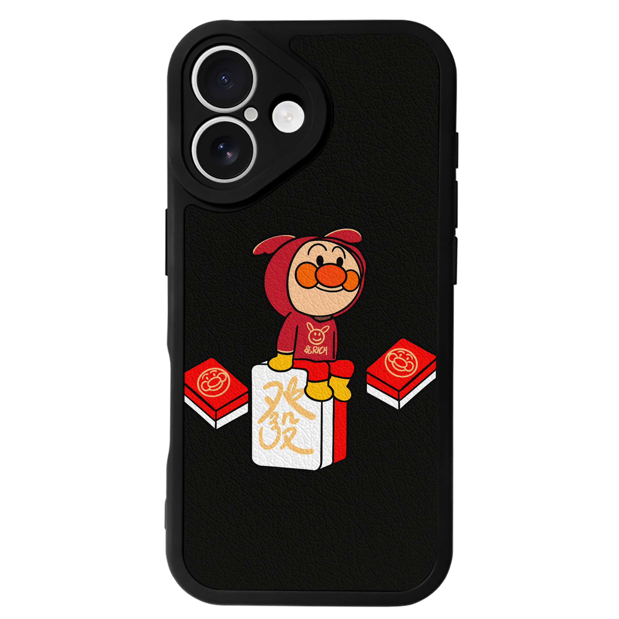（画像用） アンパンマン Anpanman 【iPhone 16シリーズ対応】シリコンスマホケース（レザー調） 材質：シリコン